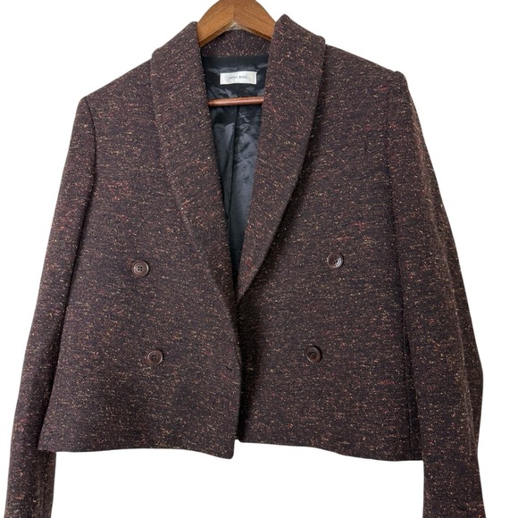 Anine Bing Brown Tweed Blazer with Metallic Accents SZ Medium - Picture 12 of 13